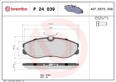 Magneti Marelli 363700424039 - Тормозные колодки, дисковые, комплект autosila-amz.com