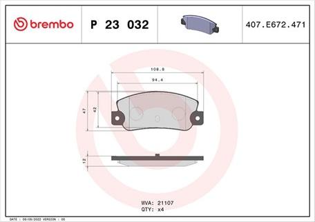 Magneti Marelli 363700423032 - Тормозные колодки, дисковые, комплект autosila-amz.com