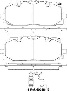 Magneti Marelli 363700585165 - Тормозные колодки, дисковые, комплект autosila-amz.com