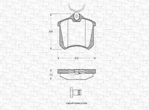 Magneti Marelli 363702160433 - Тормозные колодки, дисковые, комплект autosila-amz.com