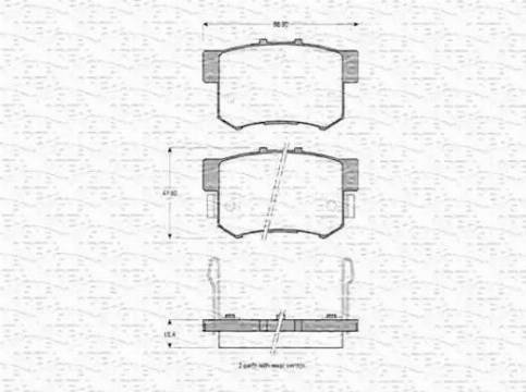 Magneti Marelli 363702160543 - Тормозные колодки, дисковые, комплект autosila-amz.com