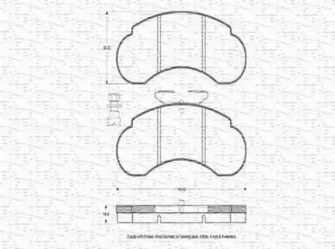 Magneti Marelli 430216170562 - Тормозные колодки, дисковые, комплект autosila-amz.com