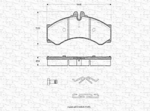 Magneti Marelli 363702160646 - Тормозные колодки, дисковые, комплект autosila-amz.com