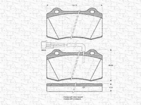 Magneti Marelli 363702160621 - Тормозные колодки, дисковые, комплект autosila-amz.com