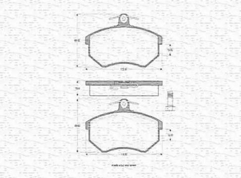 Magneti Marelli 363702160196 - Тормозные колодки, дисковые, комплект autosila-amz.com