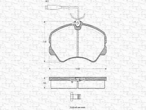 Magneti Marelli 363702160183 - Тормозные колодки, дисковые, комплект autosila-amz.com