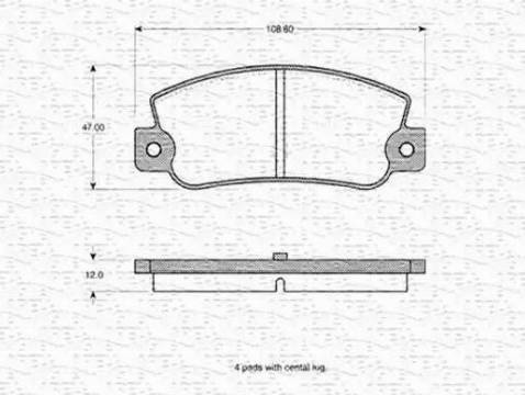 Magneti Marelli 363702160179 - Тормозные колодки, дисковые, комплект autosila-amz.com