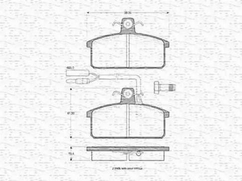 Magneti Marelli 363702160174 - Тормозные колодки, дисковые, комплект autosila-amz.com