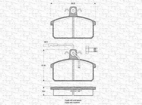 Magneti Marelli 363702160175 - Тормозные колодки, дисковые, комплект autosila-amz.com