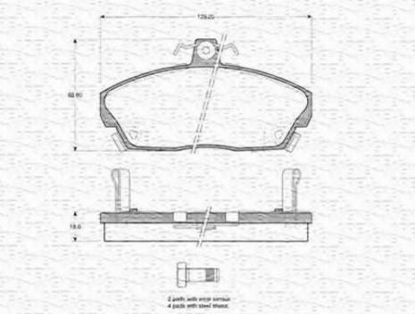 Magneti Marelli 363702160859 - Тормозные колодки, дисковые, комплект autosila-amz.com