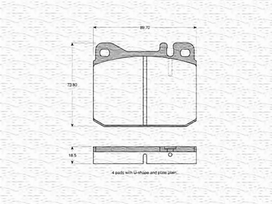 Magneti Marelli 363702160348 - Тормозные колодки, дисковые, комплект autosila-amz.com