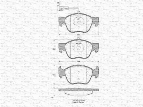 Magneti Marelli 363702160342 - Тормозные колодки, дисковые, комплект autosila-amz.com