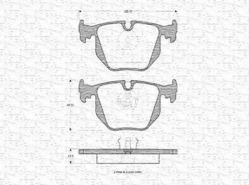 Magneti Marelli 363702160367 - Тормозные колодки, дисковые, комплект autosila-amz.com