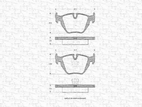 Magneti Marelli 363702160316 - Тормозные колодки, дисковые, комплект autosila-amz.com