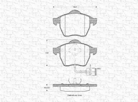 Magneti Marelli 363702160311 - Тормозные колодки, дисковые, комплект autosila-amz.com