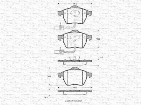 Magneti Marelli 363702160313 - Тормозные колодки, дисковые, комплект autosila-amz.com