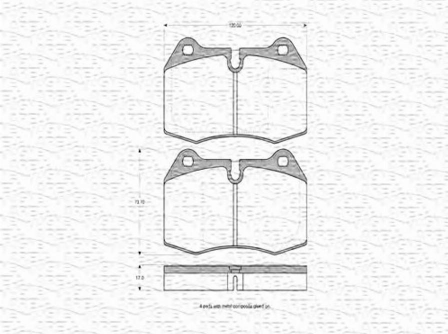 Magneti Marelli 363702160372 - Тормозные колодки, дисковые, комплект autosila-amz.com