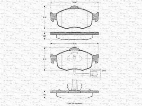 Magneti Marelli 430216170265 - Тормозные колодки, дисковые, комплект autosila-amz.com