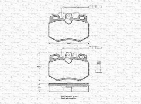 Magneti Marelli 430216170217 - Тормозные колодки, дисковые, комплект autosila-amz.com