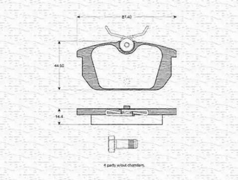 Magneti Marelli 363702160236 - Тормозные колодки, дисковые, комплект autosila-amz.com