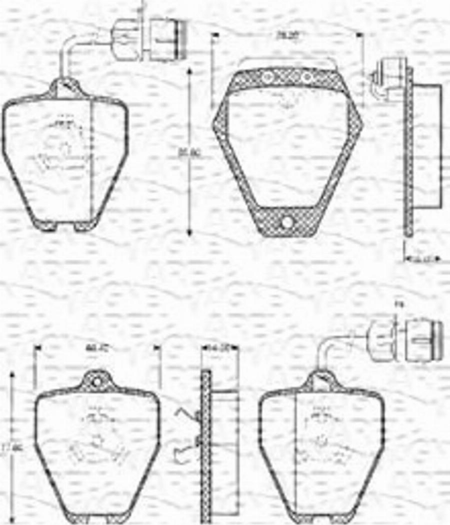 Magneti Marelli 363702161061 - Тормозные колодки, дисковые, комплект autosila-amz.com