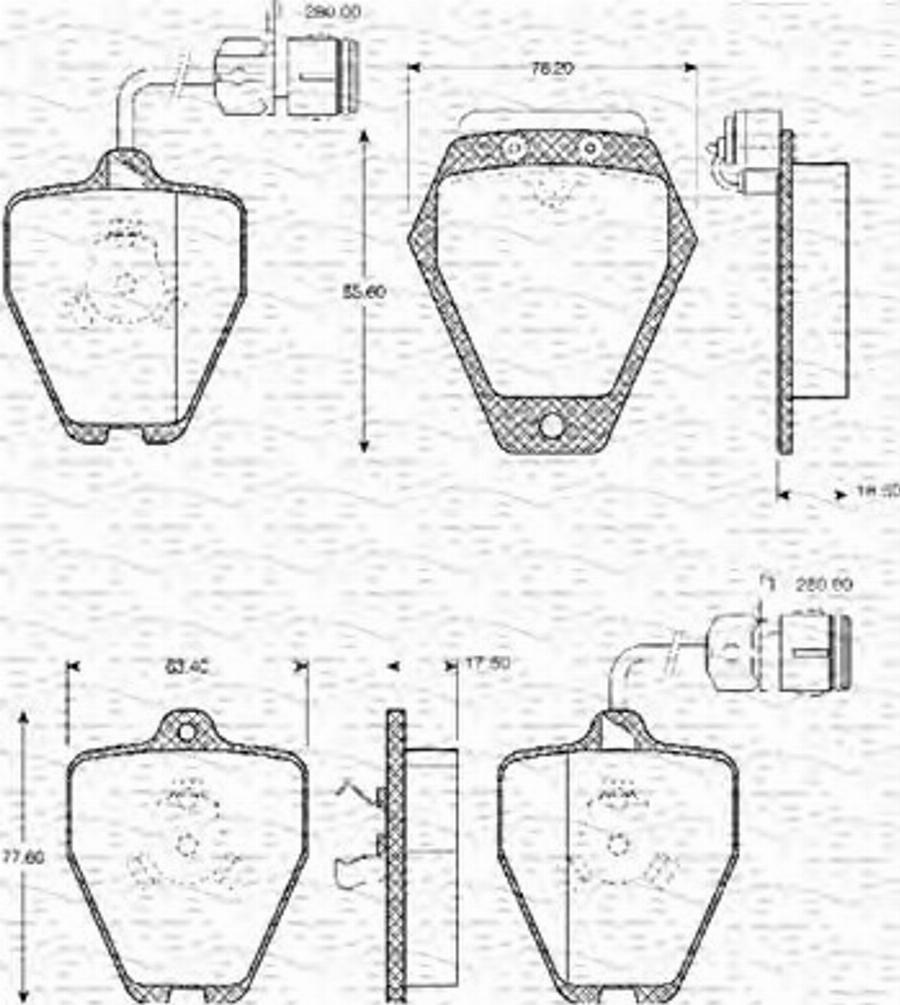 Magneti Marelli 363702161062 - Тормозные колодки, дисковые, комплект autosila-amz.com