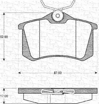 Magneti Marelli 363702161079 - Тормозные колодки, дисковые, комплект autosila-amz.com