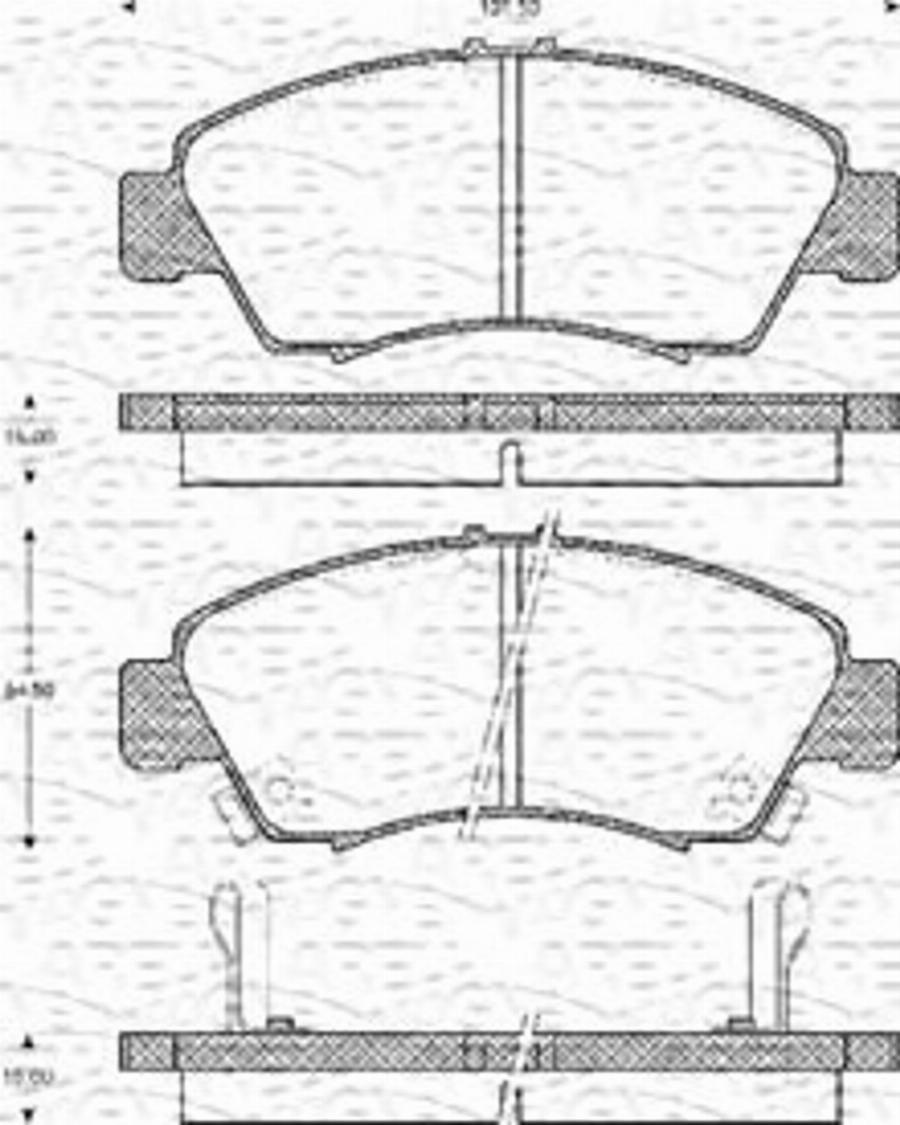 Magneti Marelli 363702161129 - Тормозные колодки, дисковые, комплект autosila-amz.com