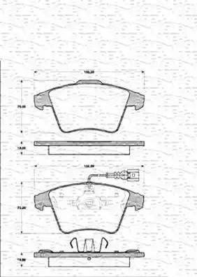 Magneti Marelli 363702161392 - Тормозные колодки, дисковые, комплект autosila-amz.com