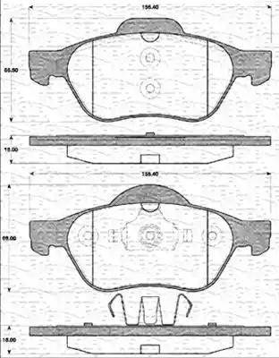 Magneti Marelli 363702161242 - Тормозные колодки, дисковые, комплект autosila-amz.com