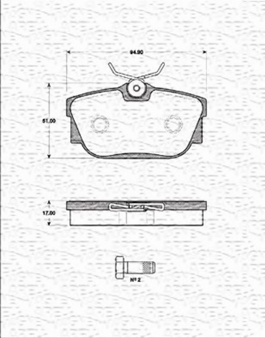 Magneti Marelli 363702161266 - Тормозные колодки, дисковые, комплект autosila-amz.com