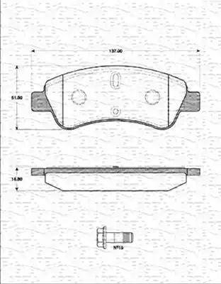 Magneti Marelli 363702161229 - Тормозные колодки, дисковые, комплект autosila-amz.com