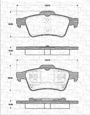 Magneti Marelli 363702161273 - Тормозные колодки, дисковые, комплект autosila-amz.com