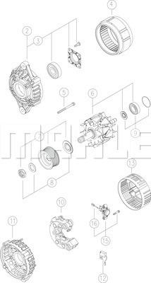 MAHLE MG 251 - Alternator John Deere 85A autosila-amz.com