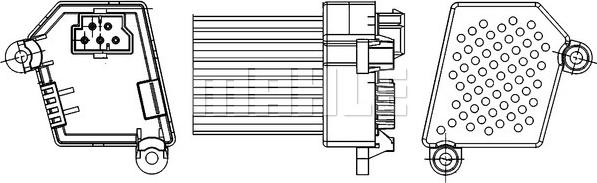 MAHLE ABR 33 000S - Регулятор и резистор вентилятора кондиционера BMW 3 (E46) autosila-amz.com