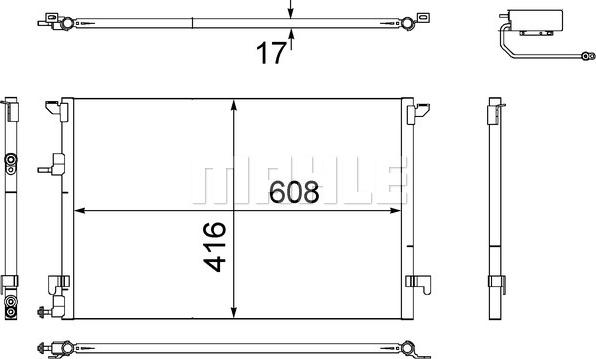 MAHLE AC 498 000S - радиатор кондиционера Saab autosila-amz.com