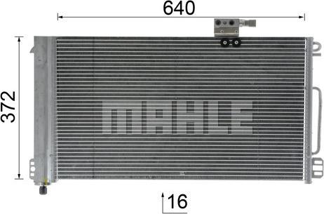 MAHLE AC 448 000P - Конденсатор кондиционера autosila-amz.com