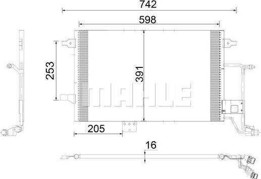 MAHLE AC 822 000S - Конденсатор кондиционера autosila-amz.com