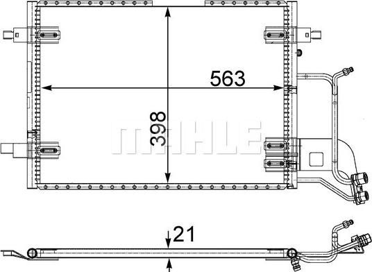 MAHLE AC 352 000S - AC352000S Конденсатор кондиционера VW PASSAT/ AUDI A4 autosila-amz.com