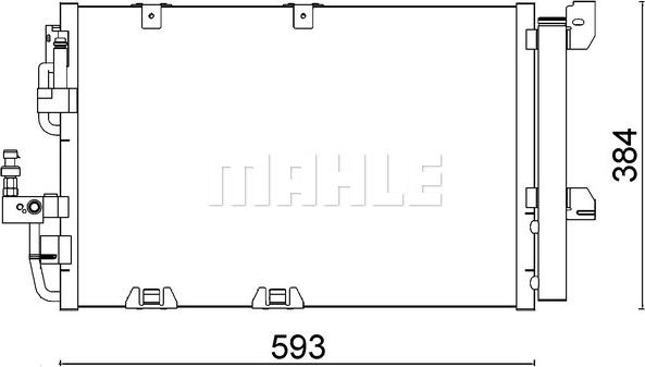 MAHLE AC 337 000S - AC 337 000S РАДИАТОР КОНДИЦИОНЕРА OPEL ASTRA G autosila-amz.com