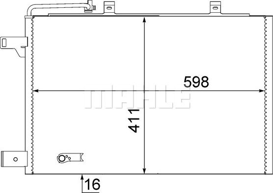 MAHLE AC 370 000S - Конденсатор кондиционера autosila-amz.com