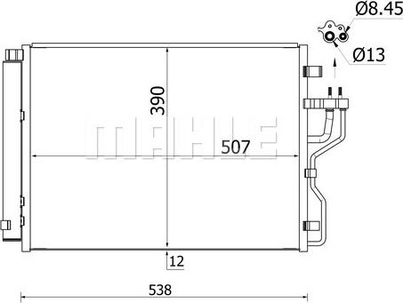 MAHLE AC 768 000S - Конденсатор кондиционера autosila-amz.com