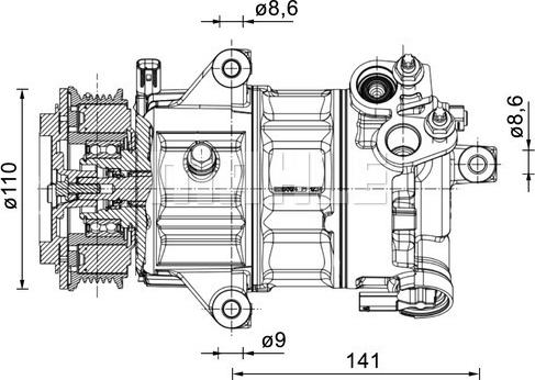 MAHLE ACP 1491 000P - Компрессор кондиционера FORD FIESTA VII, FOCUS IV, KUGA III 1.5 04.18- autosila-amz.com