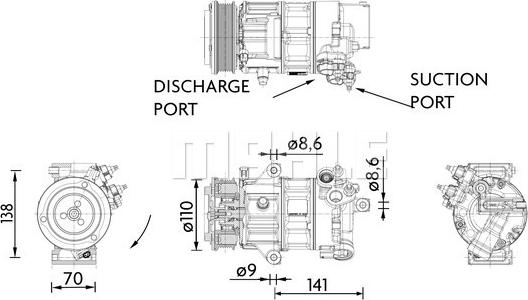 MAHLE ACP 1491 000P - Компрессор кондиционера FORD FIESTA VII, FOCUS IV, KUGA III 1.5 04.18- autosila-amz.com