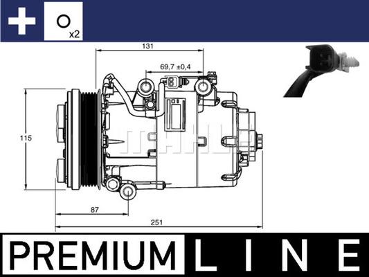 MAHLE ACP 868 000P - Компрессор кондиционера autosila-amz.com