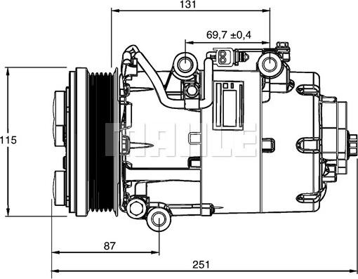 MAHLE ACP 868 000P - Компрессор кондиционера autosila-amz.com