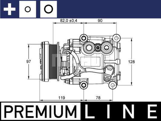 MAHLE ACP 22 000P - компрессор/кондиционера \FORD, MAZDA FUSION 1.4 02>12, FUSION 1.6 02>09, 2 1.2 (DY3W) 03>07, 2 1.4 autosila-amz.com