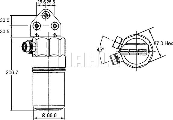 MAHLE AD 41 000S - Осушитель, кондиционер autosila-amz.com