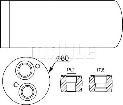 MAHLE AD 15 000S - Осушитель, кондиционер autosila-amz.com