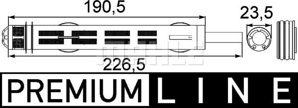 MAHLE AD 185 000P - Осушитель, кондиционер autosila-amz.com